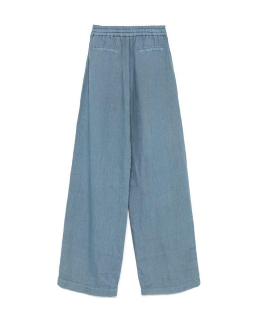 Fay Blue Elastic Waist Drawstring Casual Pants