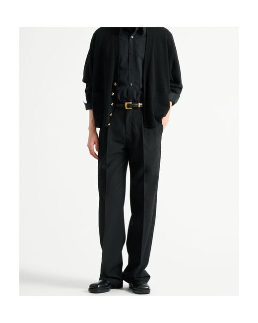 Balmain Black Wool Trousers for men
