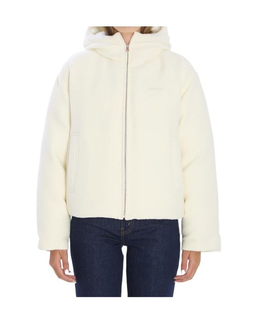 Gucci White Logo Lettering Bouclé Jacket