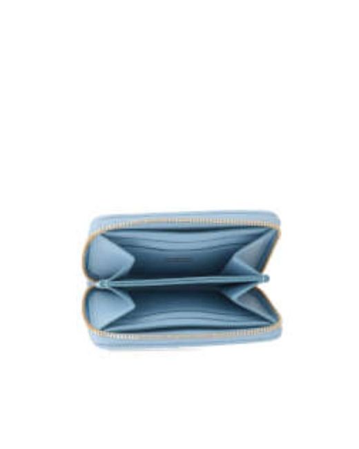 Burberry Blue Lola Quilted Zipped Wallet