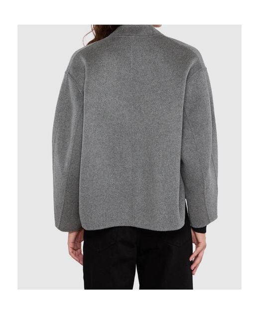 Soeur Gray Short Wool Jacket