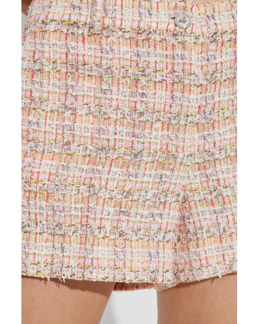 Versace Natural Lurex Thread Tweed Shorts