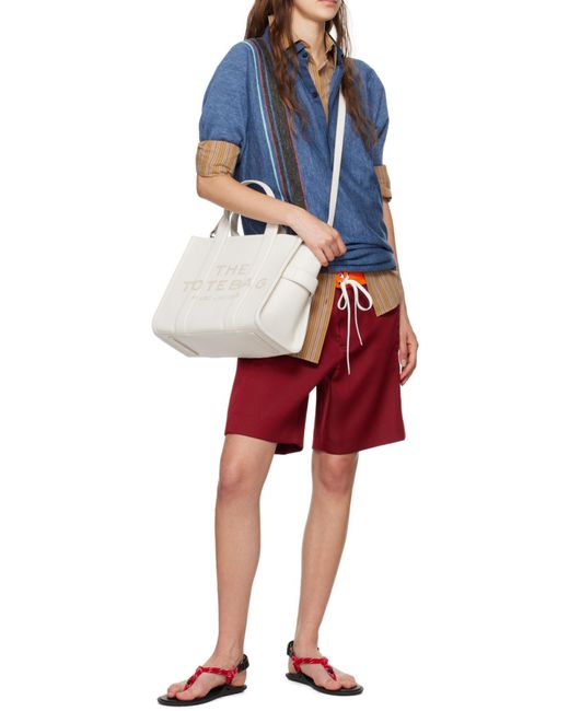 Marc Jacobs Natural The Medium Logo Detailed Tote Bag