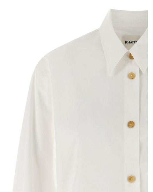Khaite White Single-Breasted Shirt