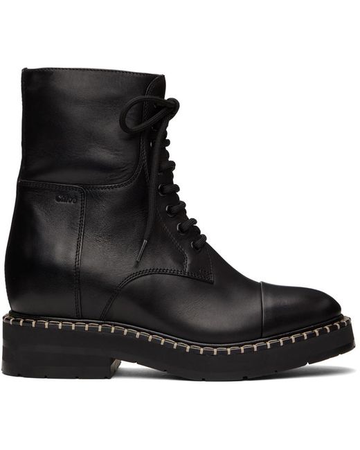 Chloé Black Chloé Noua Zipped Boots