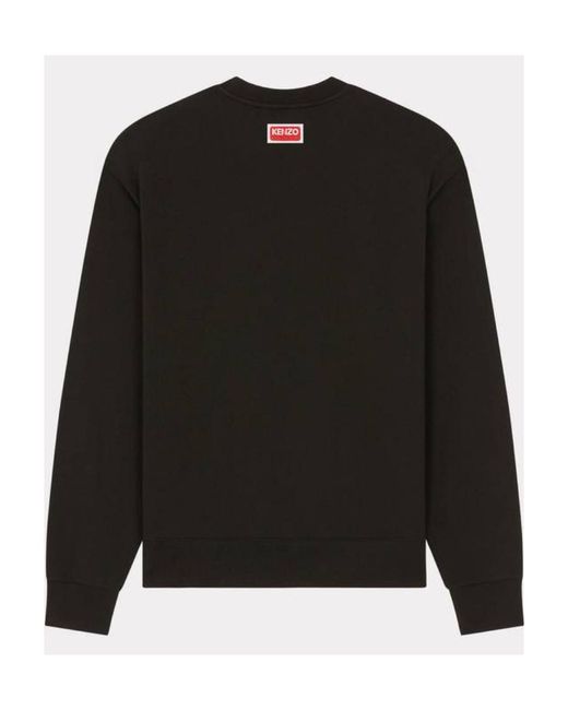 KENZO Black Logo Printed Crewneck Sweatshirt for men