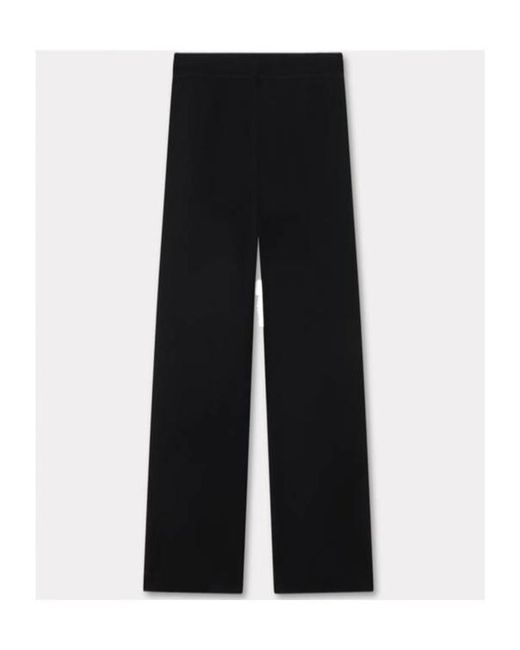 KENZO Black Embroidered Trackpants