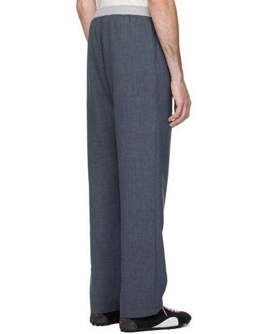 Paloma Wool Blue Elastic Waist Casual Pants for men