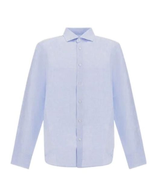 Herno Blue Buttoned Shirt for men