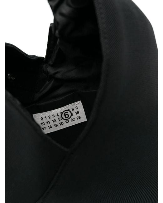 MM6 by Maison Margiela Black Small Japanese Open Top Tote Bag