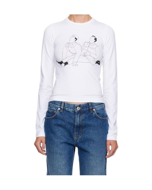 Jean Paul Gaultier Blue Long-Sleeved T-Shirt