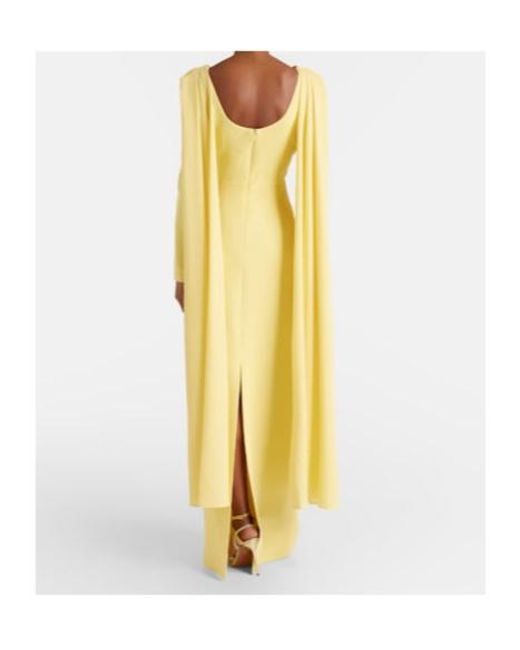 Emilia Wickstead Yellow Zaira Draped Crepe Dress