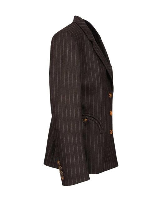 Blazé Milano Black Blazé Milano Akira Single-Breasted Pinstripe Blazer