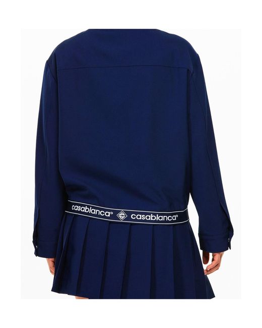 Casablanca Blue Zipper Casual Jacket