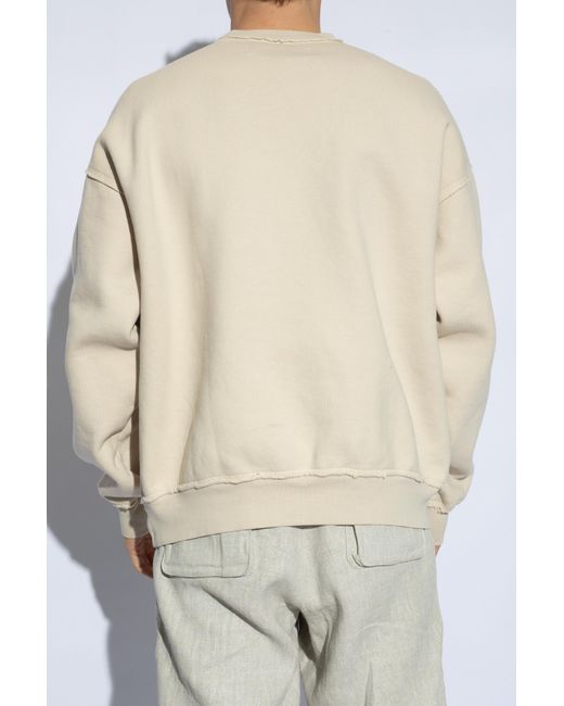M I S B H V White Logo-Printed Crewneck Sweatshirt for men