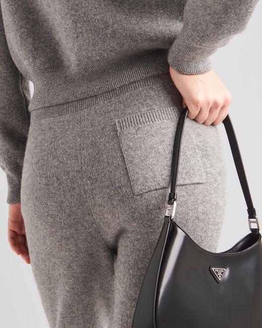 Prada Gray Knitted Track Pants