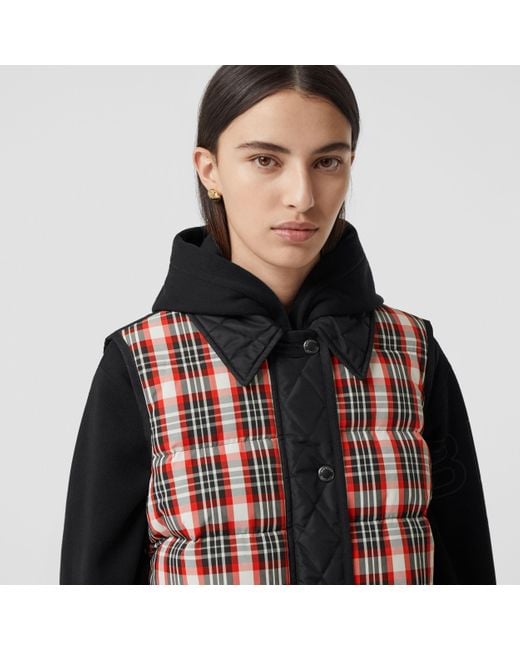 Burberry Multicolor Quilted Tartan Puffer Gilet