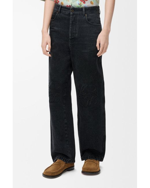 Loewe Blue Anagram Baggy Jeans for men