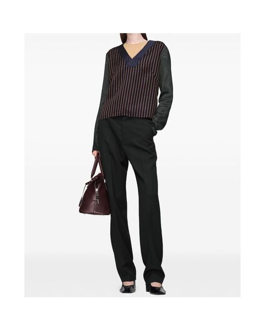 Maison Margiela Blue Printed Long-Sleeve Top