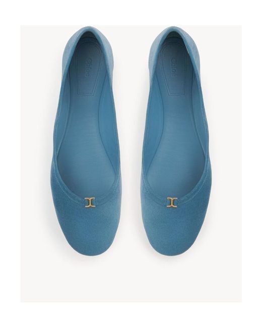 Chloé Blue Marcie Flat Ballet Shoes