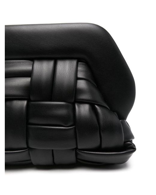 THEMOIRÈ Black Tia Basket Weaved Clutch Bag