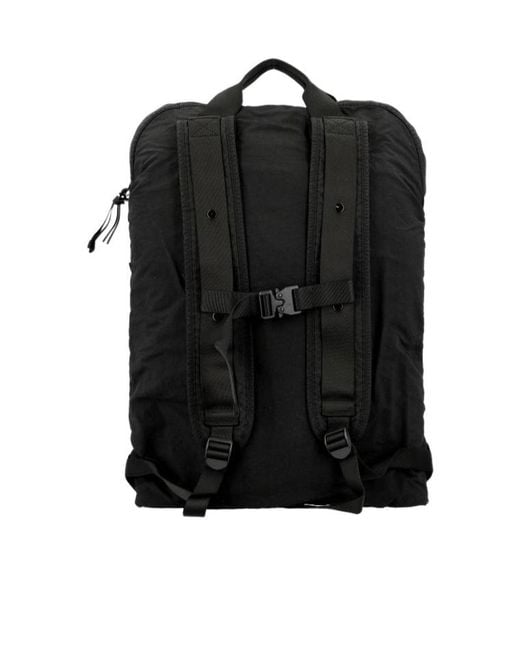 C P Company Black Zippered Backpack for men