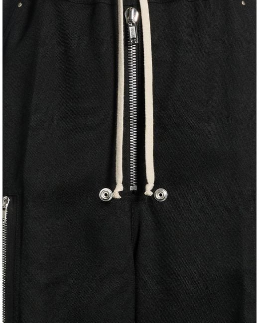 Rick Owens Black Solid Color Cargo Pants