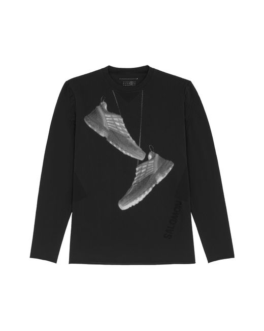 MM6 by Maison Margiela Black Sneaker Print T-Shirt