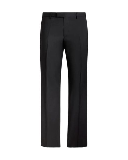 Etro Black Evening Trousers With Side Band Detail for men