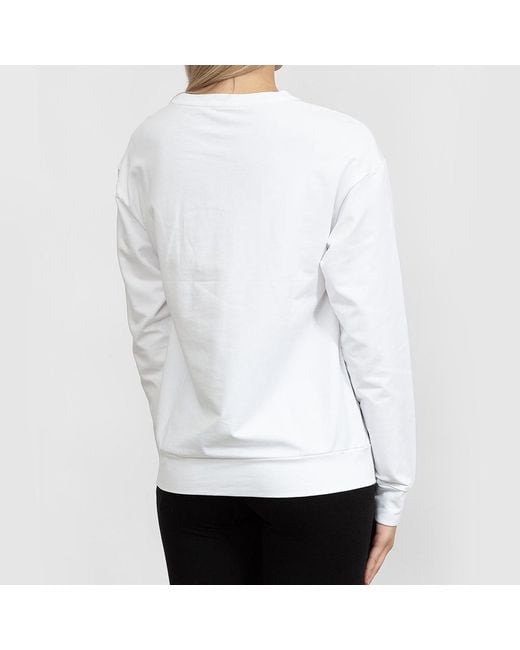 EA7 White Logo Pattern Sweater