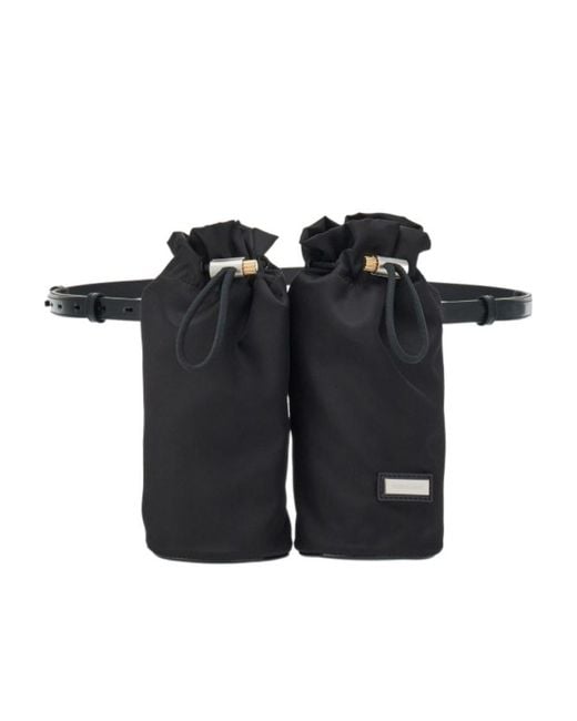 Ferragamo Black Ferragamo Double Belt Bag for men