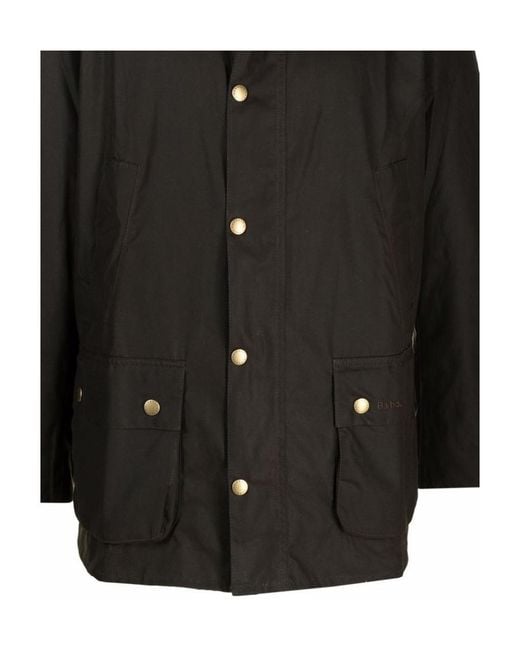Barbour Black Ashby Wax Jacket for men