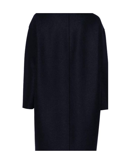 Harris Wharf London Blue Long-Sleeved Coat