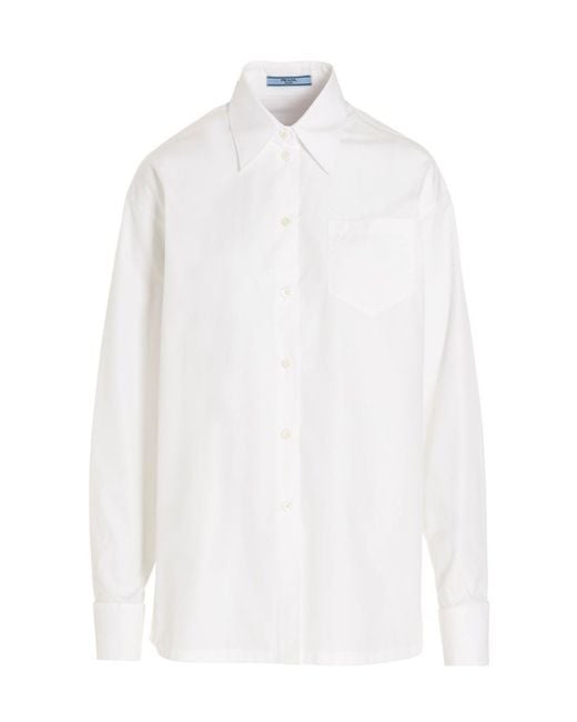 Prada White Long-Sleeved Shirt