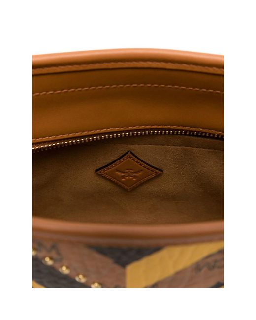 MCM Metallic Stud Embellished Tote Bag