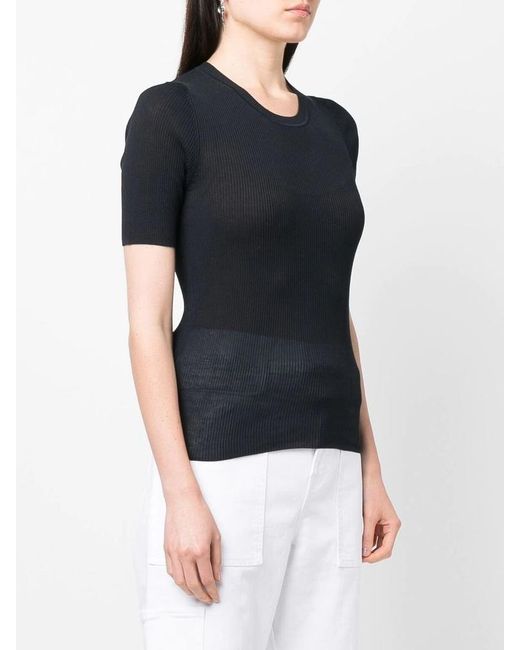 P.A.R.O.S.H. Black P.A.R.O..H. Crewneck Knit Top