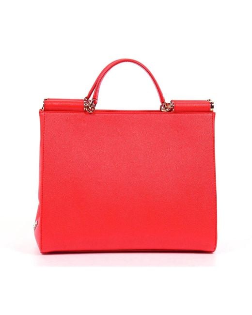 Dolce & Gabbana Red Logo Details Handbag