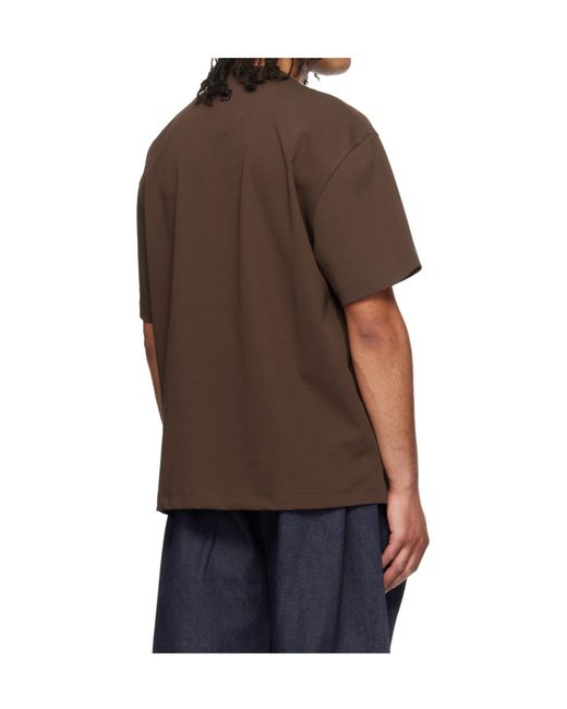 Wooyoungmi Brown Logo Print T-Shirt for men