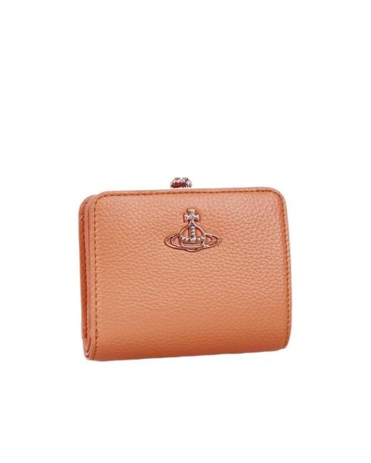 Vivienne Westwood Orange Logo Spherical Decorative Wallet