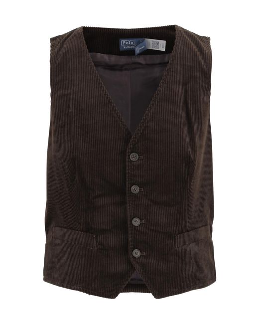 Polo Ralph Lauren Black V-Neck Button-Up Gilet