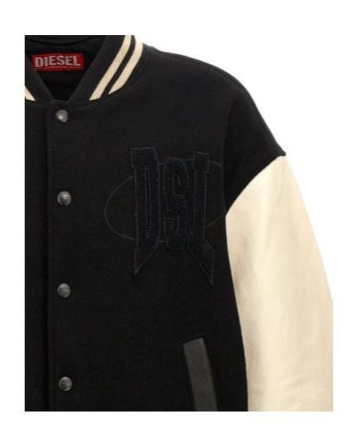 DIESEL Black Bomber Jackets for men