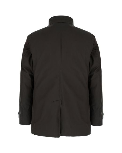 Moorer Black High-Neck Jacket for men
