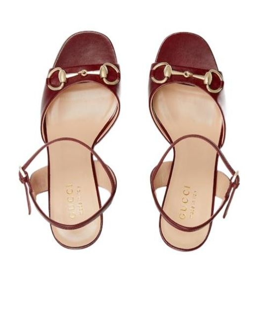 Gucci Red Horsebit Sandal, Size 34 It