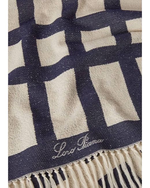 Loro Piana Blue Logo Beach Towel