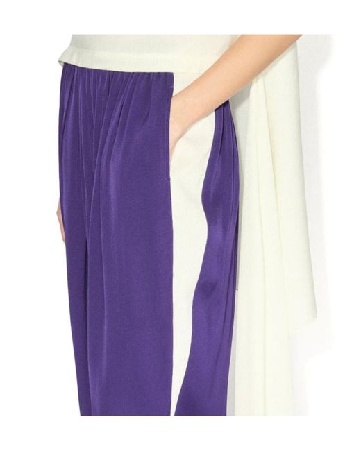 Alaïa Purple Alaïa Straight Cady Pants