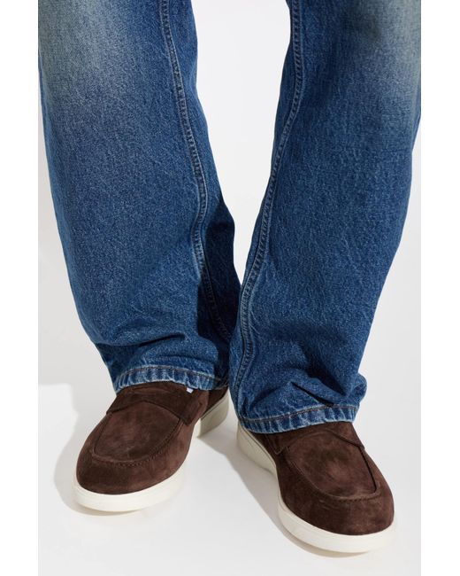 Kiton Brown Penny Loafers for men