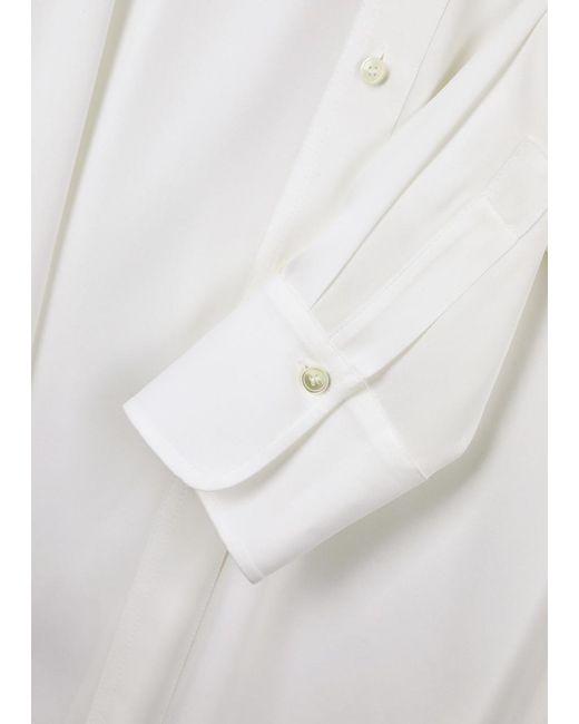 Vince White Stretch-Silk Shirt