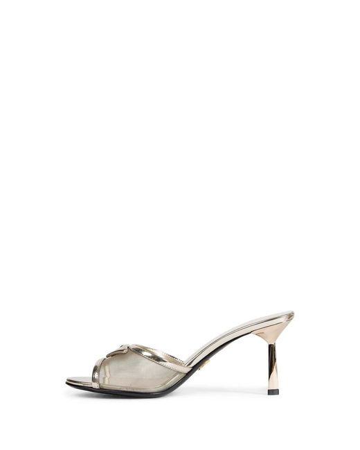 Prada Metallic Open-Toe High-Heeled Sandals