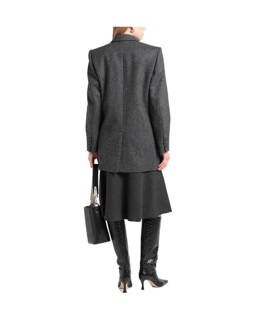 Isabel Marant Gray Double-Breasted Wool Coat