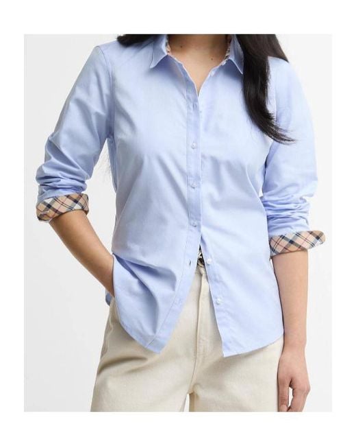 Barbour Blue Long-Sleeved Buttoned Shirt